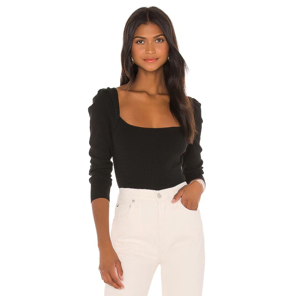 L'Academie Rory Puff Sleeve Sweater size Small